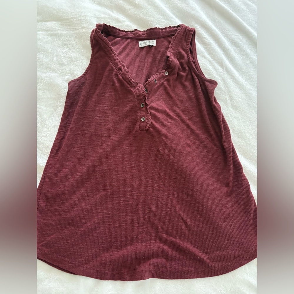 Maurices Burgundy Tank Top Medium